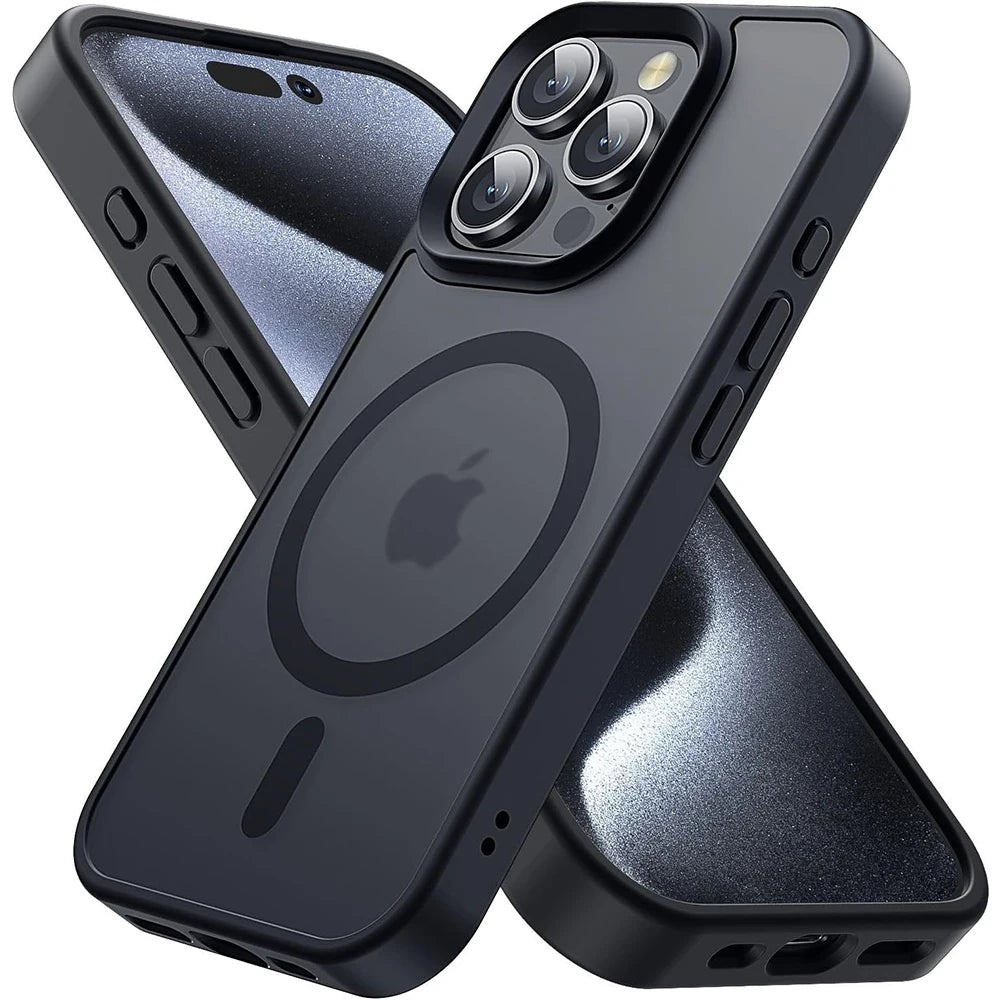 Matte Black Magsafe iPhone Case (Multi Model)